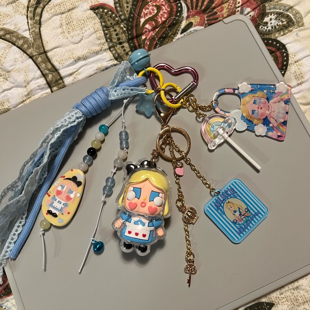 Charming Character in Wonderland Keychain/Bag Charm Set